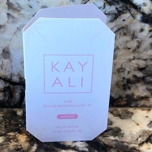 Kayali Yum Boujee Marshmallow |81 Intense Sample Vial Spray Card